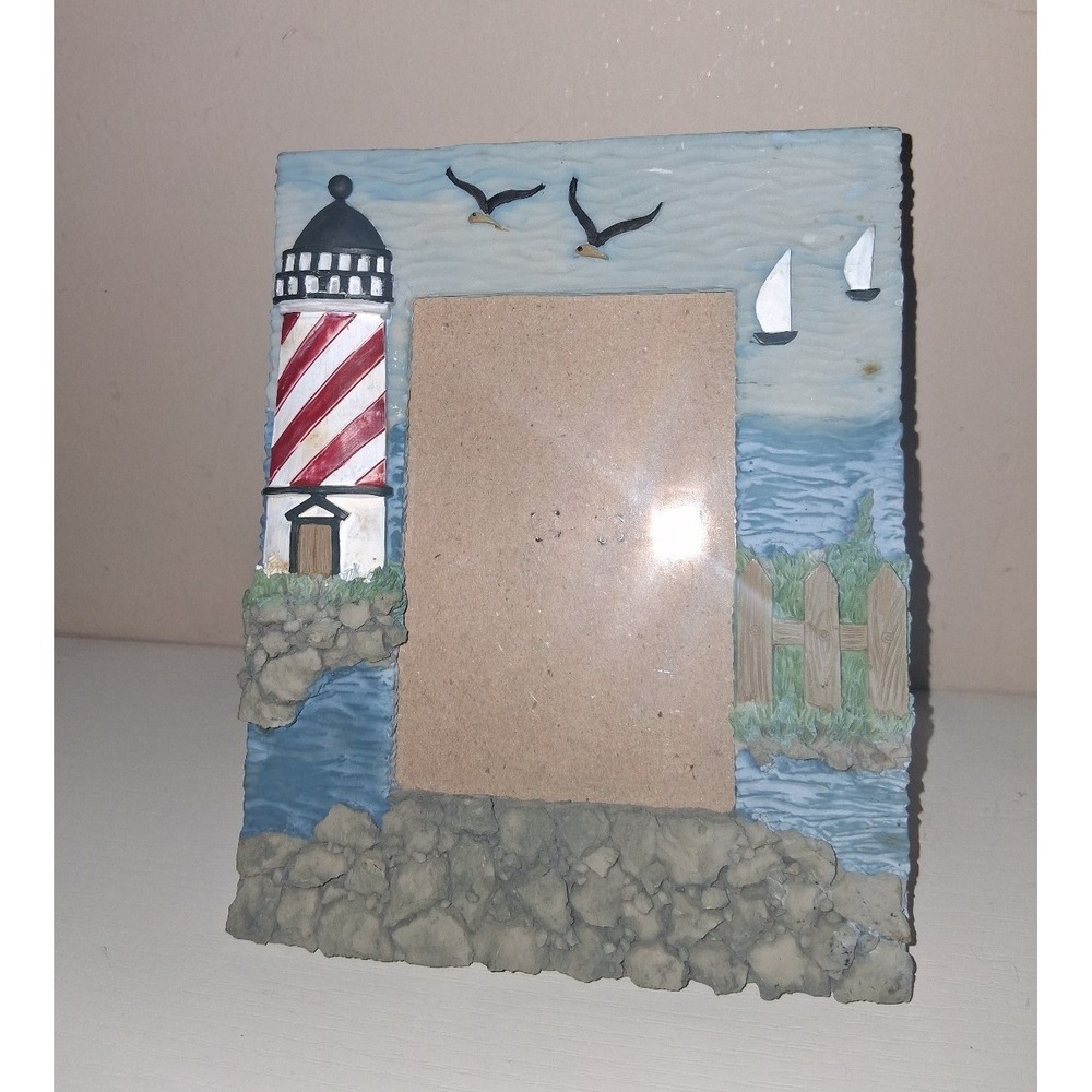 Vintage Coastal Lighthouse Picture Frame 3" x 4.25"